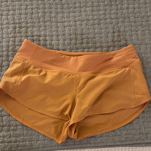 Lululemon Women's Orange Athletic Shorts - Picture 1 of 3